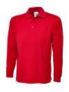 UC113 Longsleeve Poloshirt Red colour image