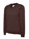 UC206 Children's V Neck Sweatshirt Brown colour image