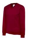UC206 Children's V Neck Sweatshirt Maroon colour image