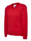 UC206 Children's V Neck Sweatshirt Red colour image