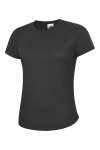 UC316 Ladies Sports T Shirt Black colour image
