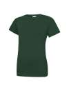UC318 Ladies Classic Crew Neck T Shirt Bottle Green colour image