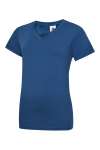 UC319 Ladies Classic V Neck T Shirt Royal colour image
