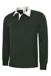UC402 Classic Rugby Shirt Bottle Green colour image