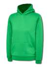 UC503 Children's Hooded Sweatshirt Kelly Green colour image