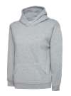 UC503 Children's Hooded Sweatshirt Heather Grey colour image