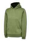 UC503 Children's Hooded Sweatshirt Military Green colour image