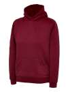 UC503 Children's Hooded Sweatshirt Maroon colour image