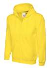UC504 Adults Classic Fill Zip Hooded Sweatshirt Yellow colour image