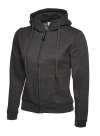 UC505 Ladies Classic Full Zip Hooded Sweatshirt Charcoal colour image