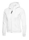 UC505 Ladies Classic Full Zip Hooded Sweatshirt White colour image