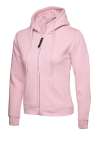 UC505 Ladies Classic Full Zip Hooded Sweatshirt Pink colour image