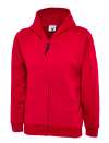UC506 Children's Classic Full Zip Hooded Sweatshirt Red colour image