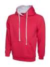 UC507 Contrast Hooded Sweatshirt Fuchsia / Heather Grey colour image