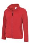 UC608 Ladies Classic Full Zip Fleece Red colour image
