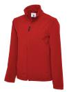 UC613 Ladies Classic Full Zip Soft Shell Jacket Red colour image