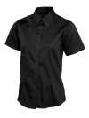 UC704 Ladies Pinpoint Oxford Half Sleeve Shirt Black colour image