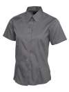 UC704 Ladies Pinpoint Oxford Half Sleeve Shirt Charcoal colour image