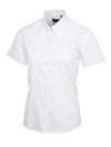 UC704 Ladies Pinpoint Oxford Half Sleeve Shirt White colour image