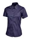 UC704 Ladies Pinpoint Oxford Half Sleeve Shirt Navy colour image