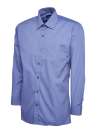 UC709 Mens Poplin Full Sleeve Shirt Mid Blue colour image