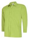 UC709 Mens Poplin Full Sleeve Shirt Lime colour image
