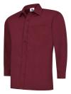 UC709 Mens Poplin Full Sleeve Shirt Maroon colour image