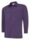 UC709 Mens Poplin Full Sleeve Shirt Purple colour image