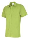 UC710 Mens Poplin Half Sleeve Shirt Lime colour image