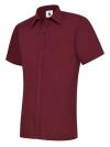 UC710 Mens Poplin Half Sleeve Shirt Maroon colour image