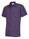 UC710 Mens Poplin Half Sleeve Shirt Purple colour image