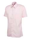 UC710 Mens Poplin Half Sleeve Shirt Pink colour image