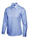 UC711 Ladies Poplin Full Sleeve Shirt Mid Blue colour image