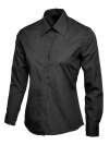 UC711 Ladies Poplin Full Sleeve Shirt Black colour image