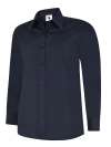 UC711 Ladies Poplin Full Sleeve Shirt Navy colour image