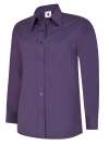 UC711 Ladies Poplin Full Sleeve Shirt Purple colour image