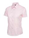 UC712 Ladies Poplin Half Sleeve Shirt Pink colour image