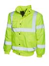 UC804 High Visibility Bomber Jacket Yellow colour image