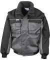 R71 Workguard Zip Sleeve Heavy Duty Pilot Jacket Grey / Black colour image