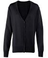 PR697 Ladies Button Knitted Cardigan Black colour image