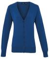 PR697 Ladies Button Knitted Cardigan Royal colour image
