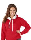 RK25 Ultimate Contrast Hooded Sweatshirt Red / White colour image