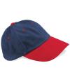 B57 Low Profile Heavy Brushed Cotton Cap Navy / Red colour image