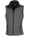 R232F Ladies Printable Softshell Bodywarmer Charcoal / Black colour image