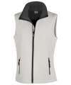 R232F Ladies Printable Softshell Bodywarmer White / Black colour image