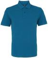AQ010 Mens Classic Fit Cotton Polo Teal Heather colour image