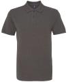 AQ010 Mens Classic Fit Cotton Polo Charcoal colour image