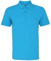 AQ010 Mens Classic Fit Cotton Polo Turquoise colour image