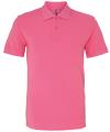 AQ010 Mens Classic Fit Cotton Polo Pink Carnation colour image