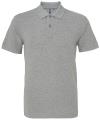 AQ010 Mens Classic Fit Cotton Polo Heather Grey colour image